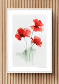 Red Poppy Wall Art – Watercolour Print - original art