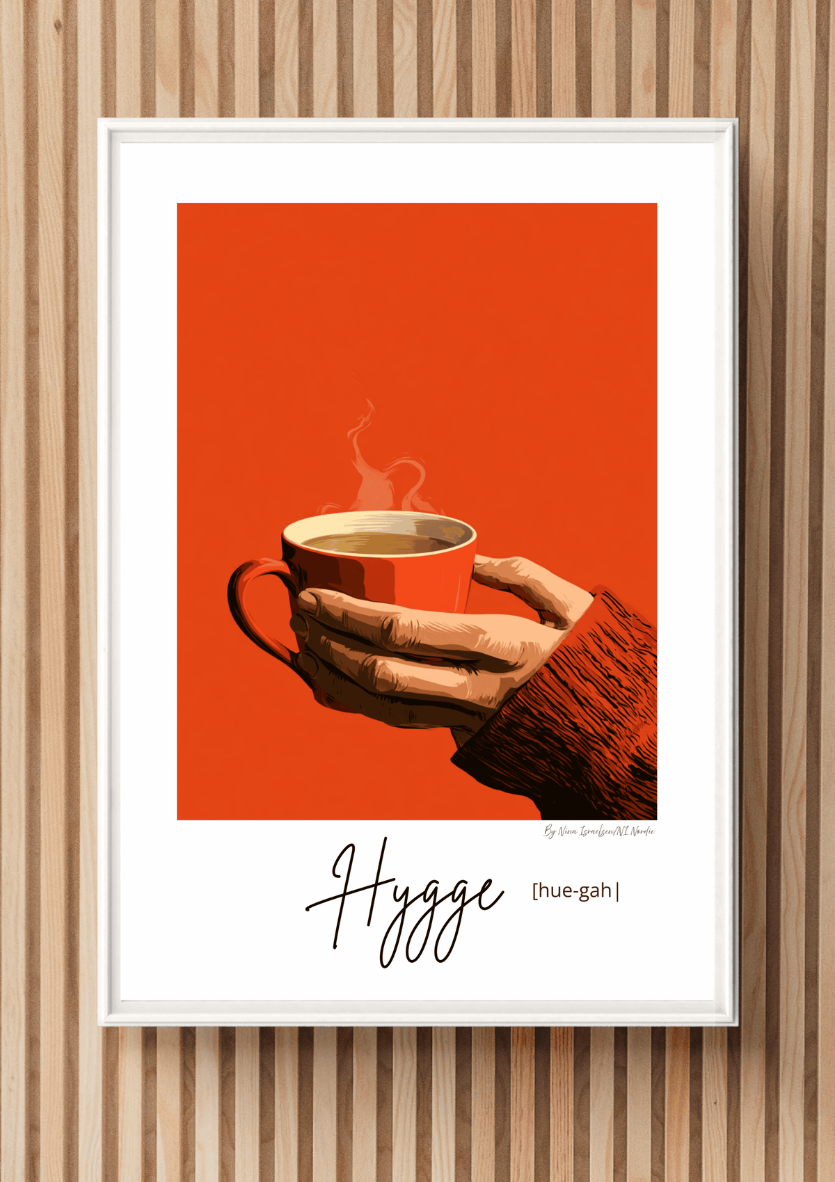 Hygge — Danish Fika Warm Drink Cosy Jumper Art Print