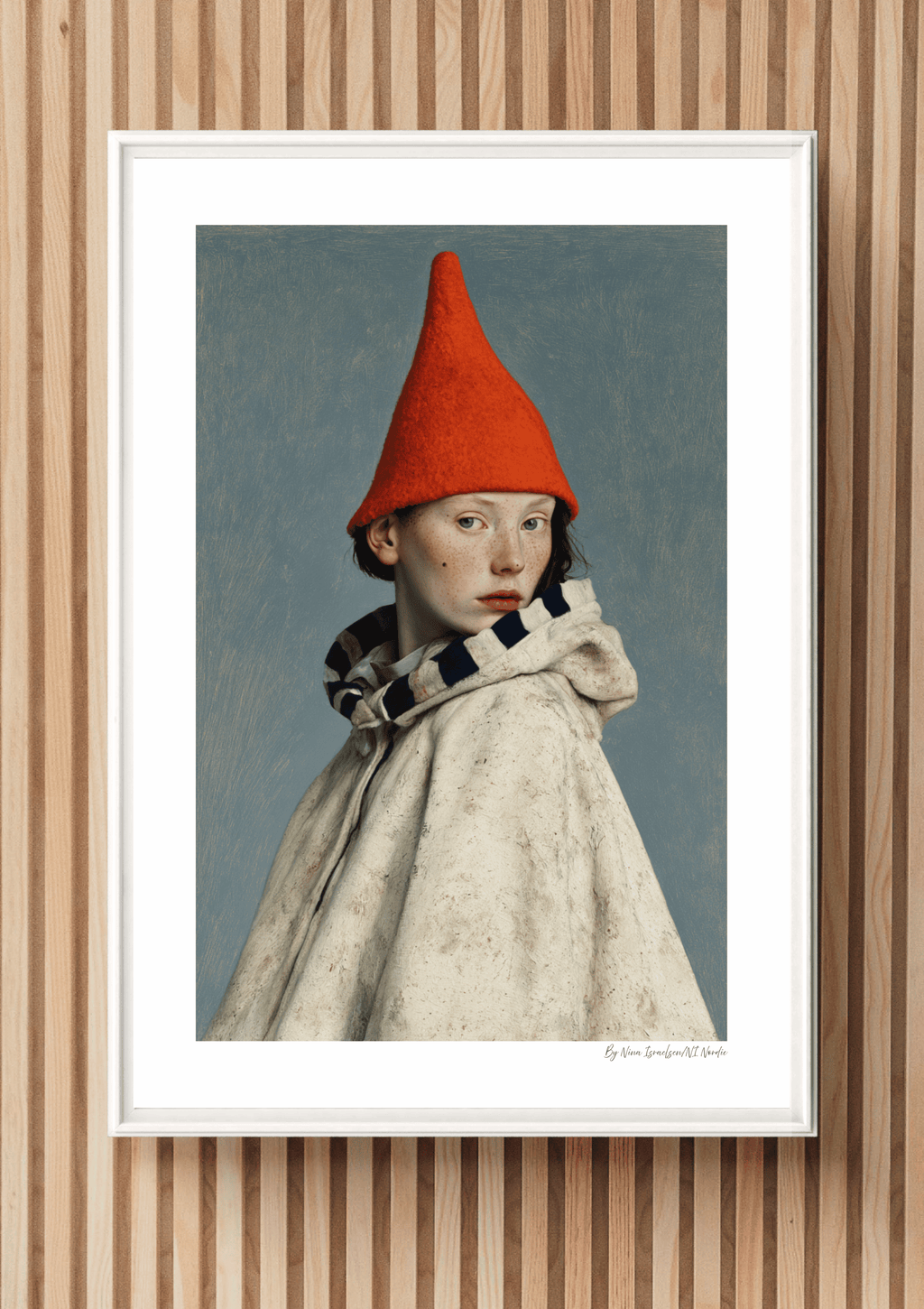 The Red Hat — Nordic Portrait Print