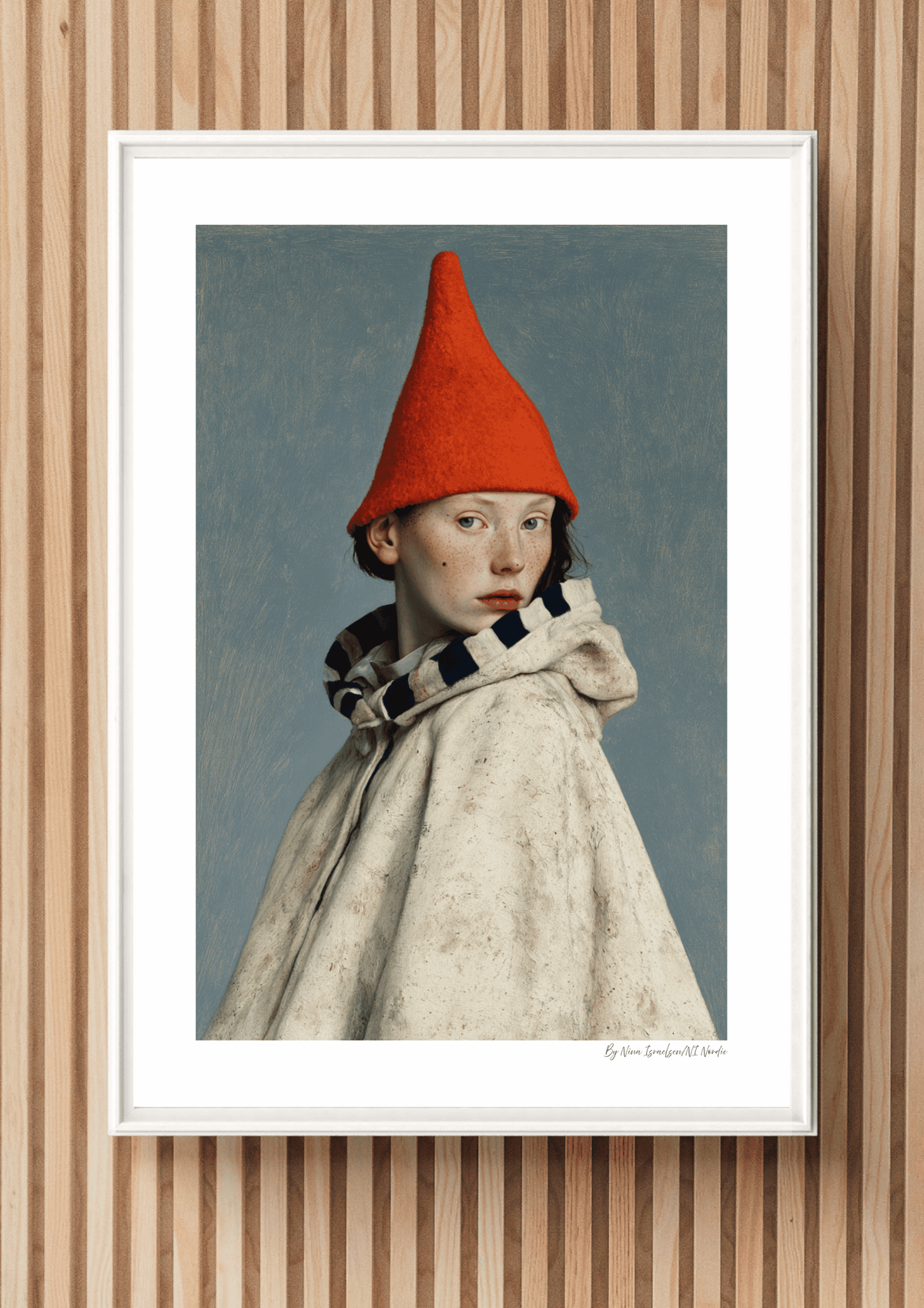 The Red Hat — Nordic Portrait Print